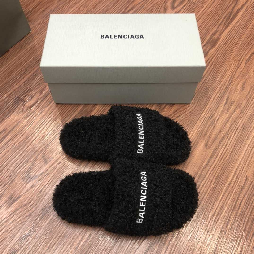 Balenciaga Furry Slide Sandal - DopestKickz
