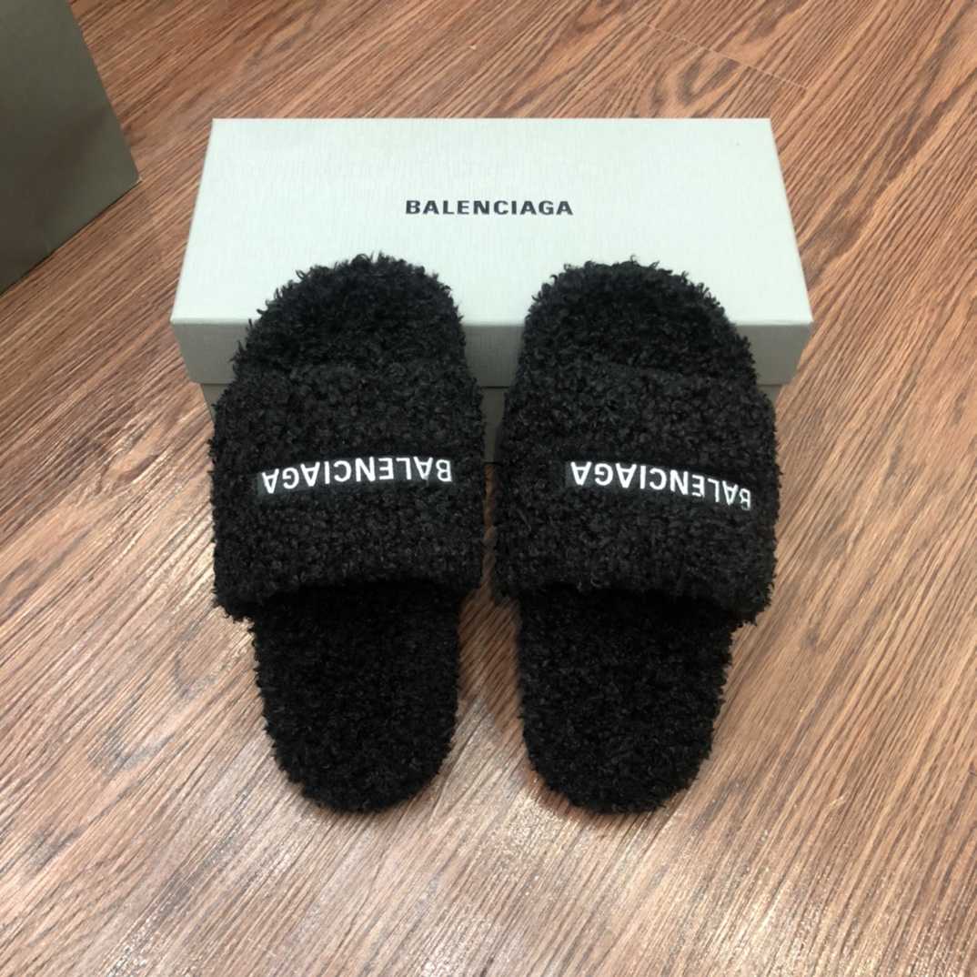Balenciaga Furry Slide Sandal - DopestKickz