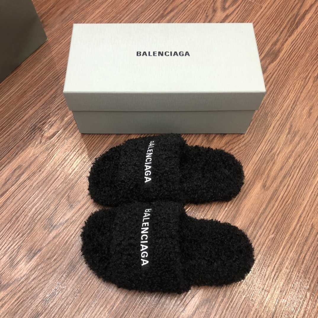 Balenciaga Furry Slide Sandal - DopestKickz