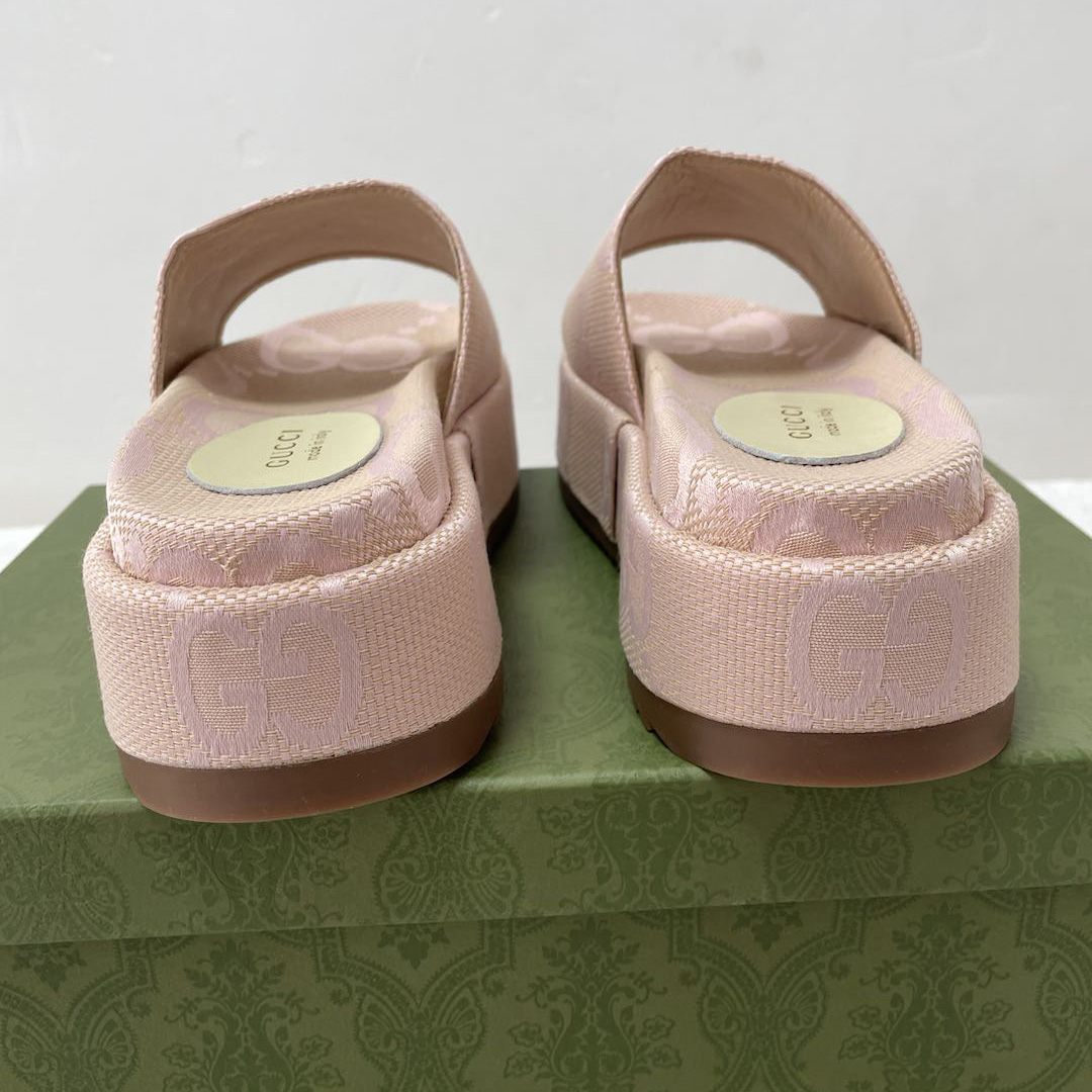 Gucci Women's Jumbo GG Platform Slide Sandal - DopestKickz