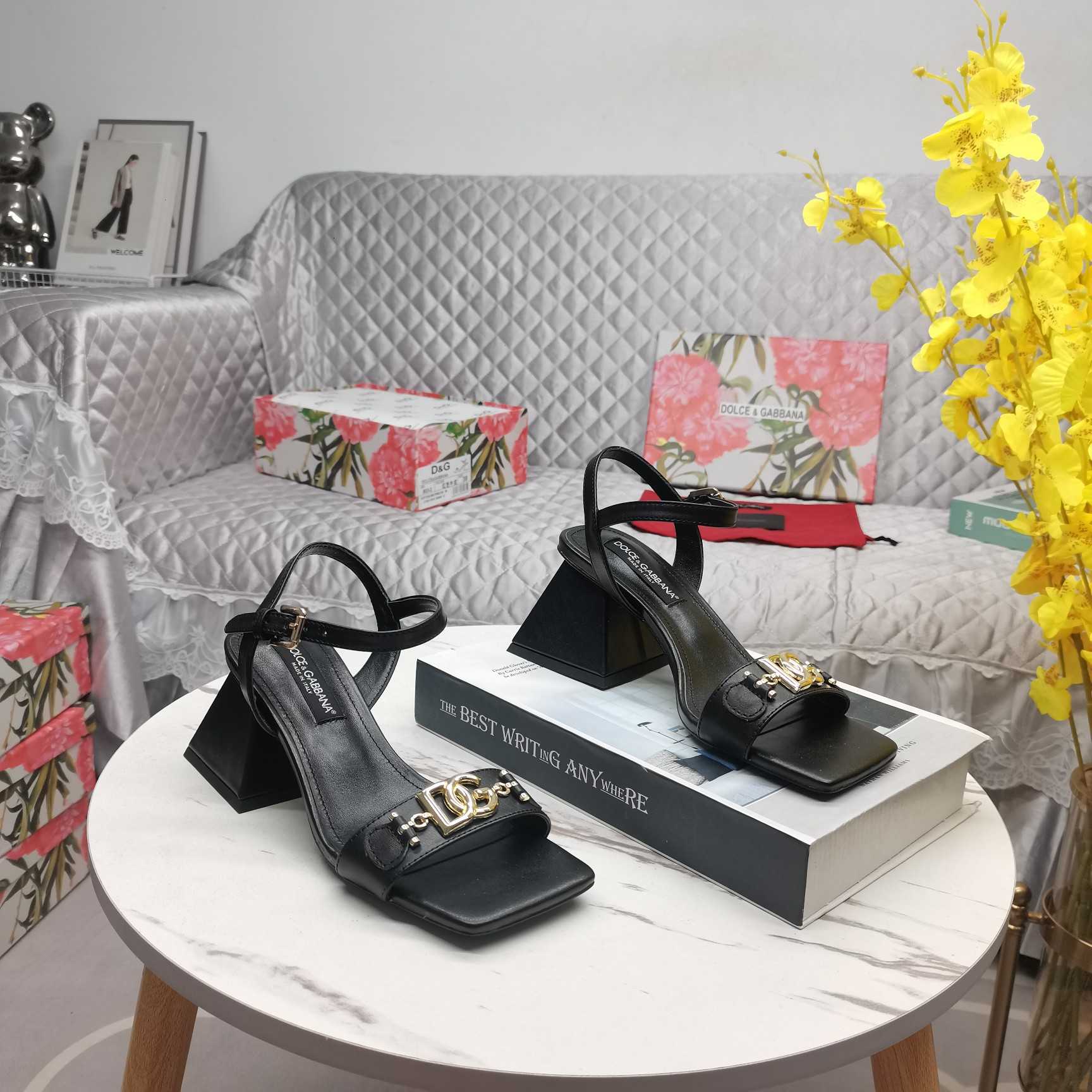 Dolce & Gabbana Nappa-look Fabric Sandals - DopestKickz