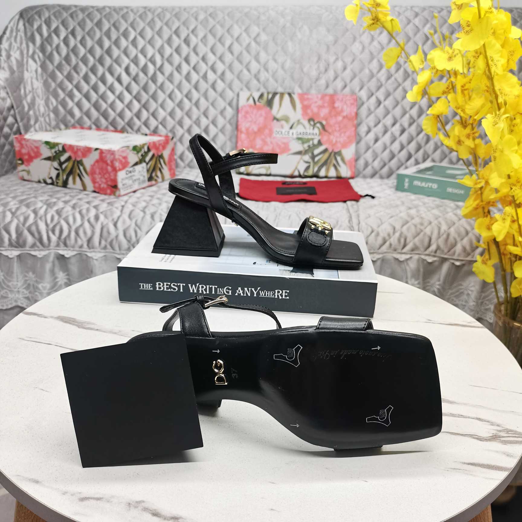 Dolce & Gabbana Nappa-look Fabric Sandals - DopestKickz