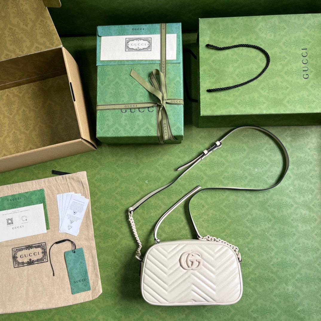 Gucci GG Marmont Matelassé Shoulder Bag(24*13*7cm) - DopestKickz