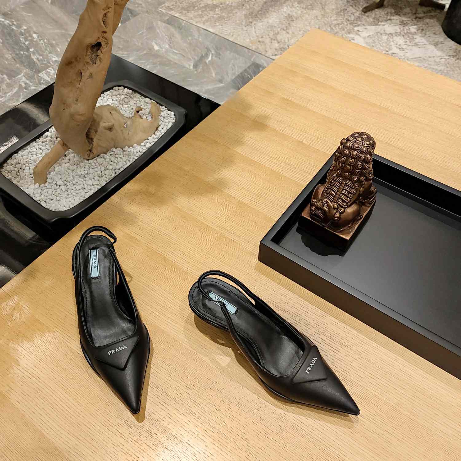 Prada Soft padded Leather Slingback Pumps - DopestKickz