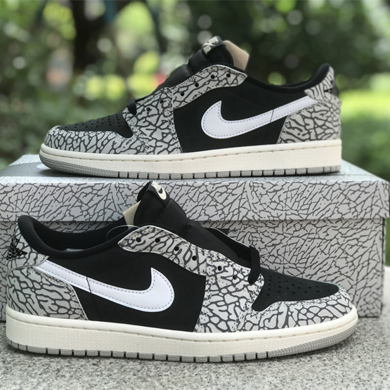 Air Jordan 1 Low OG “Black Cement” Sneaker      CZ0790-001 - DopestKickz