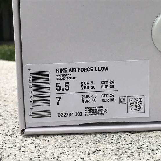 Nike Air Force 1 Low 'Red Gingham' Sneaker       DZ2784-101 - DopestKickz
