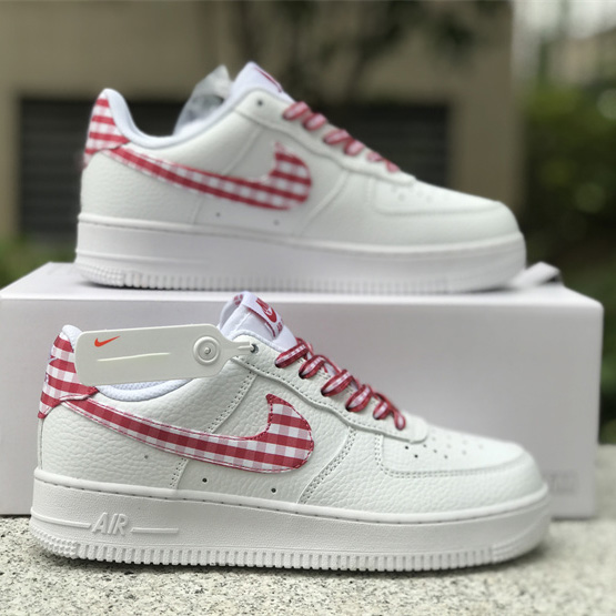 Nike Air Force 1 Low 'Red Gingham' Sneaker       DZ2784-101 - DopestKickz