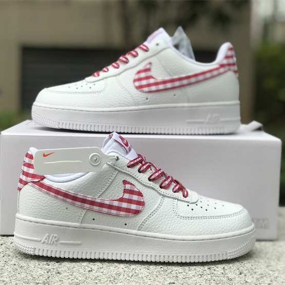 Nike Air Force 1 Low 'Red Gingham' Sneaker       DZ2784-101 - DopestKickz