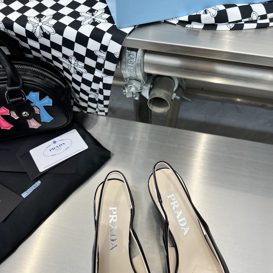 Prada 55mm Flower-appliqué Slingback Pumps - DopestKickz