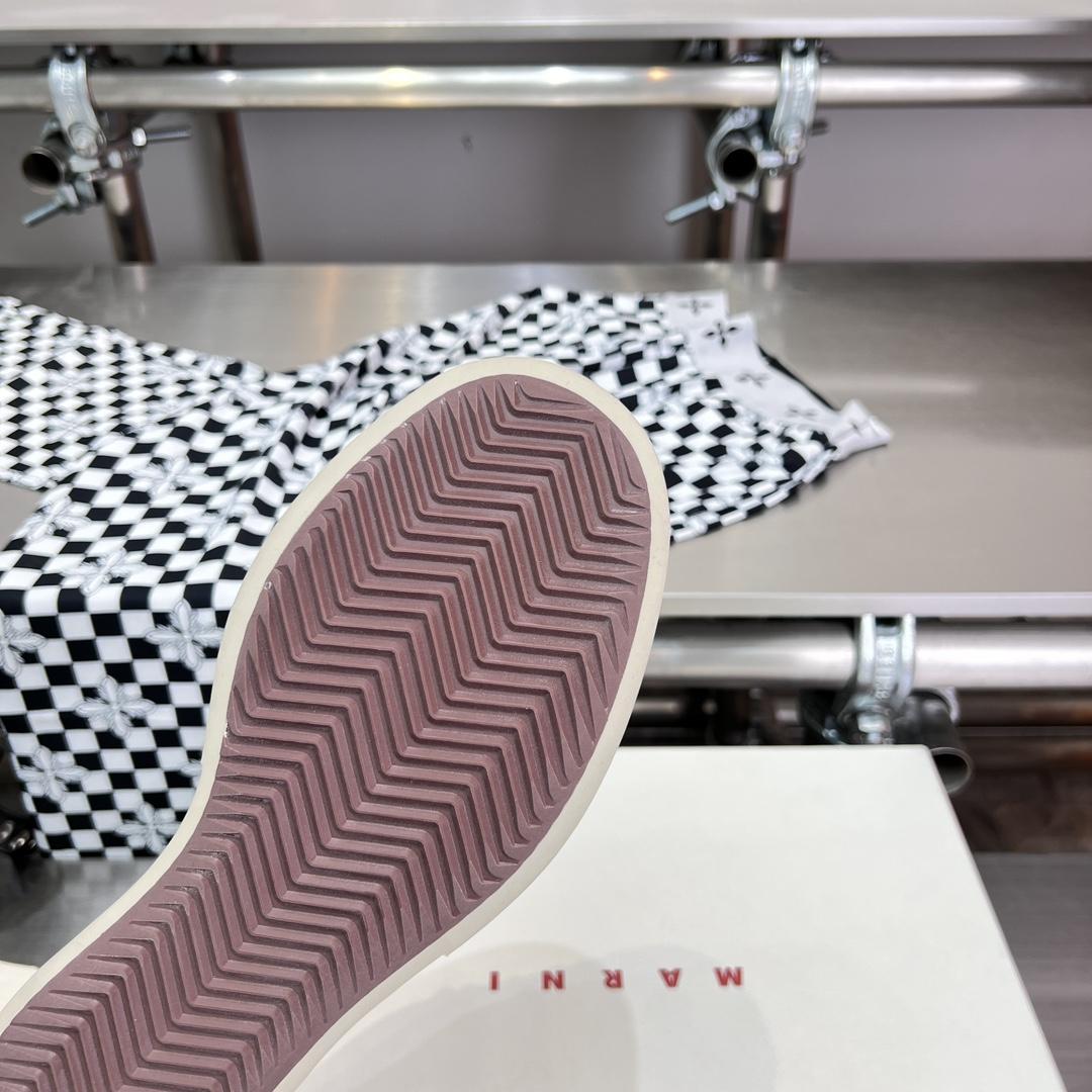 Marni Brown nappa Leather Pablo Lace-up Sneaker - DopestKickz