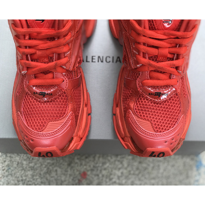 Balenciaga Runner Sneaker In Red - DopestKickz
