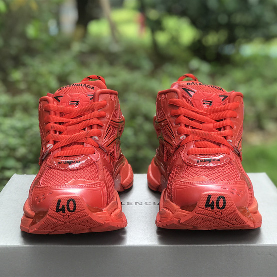 Balenciaga Runner Sneaker In Red - DopestKickz