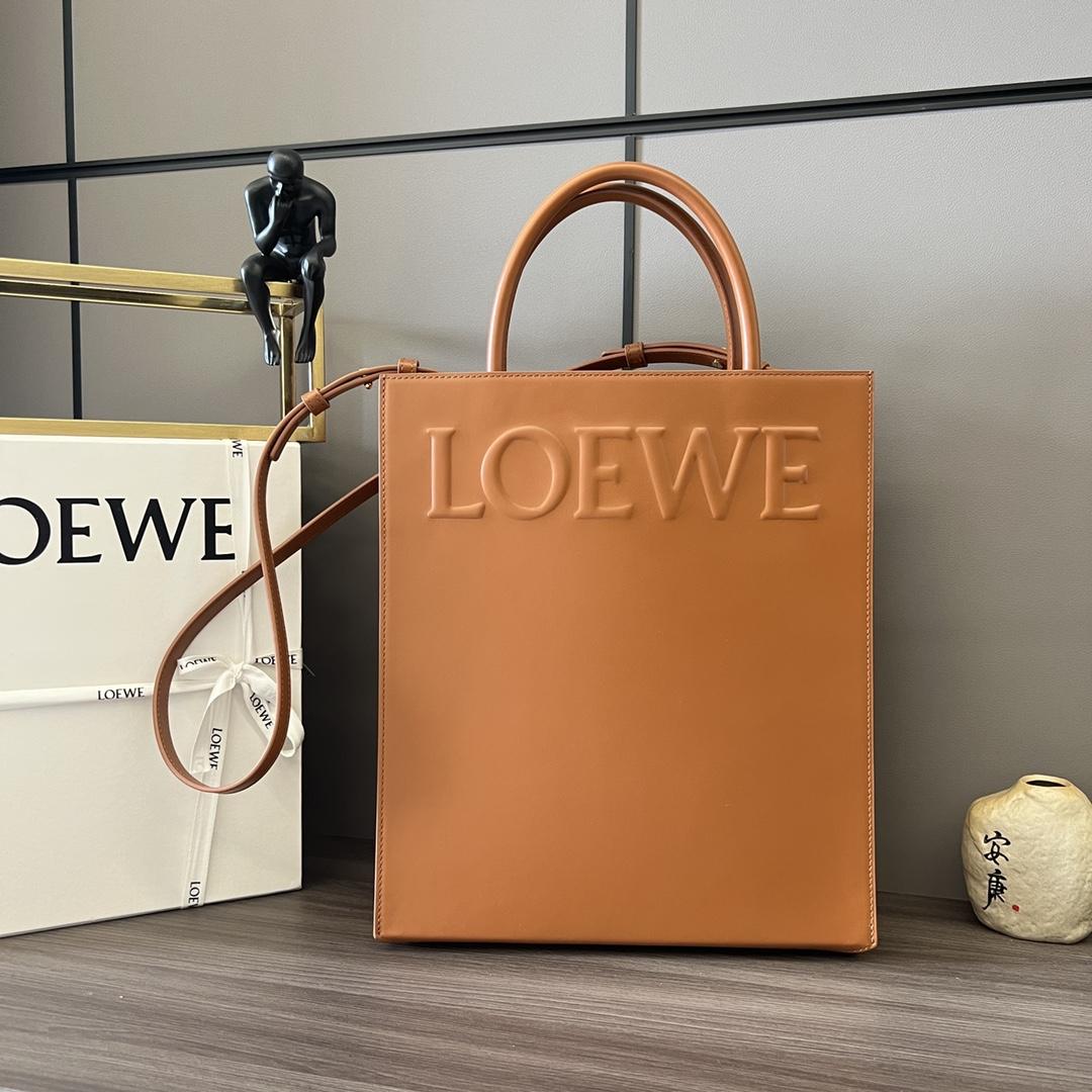 Loewe Standard A4 Tote In Sleek Calfskin - DopestKickz