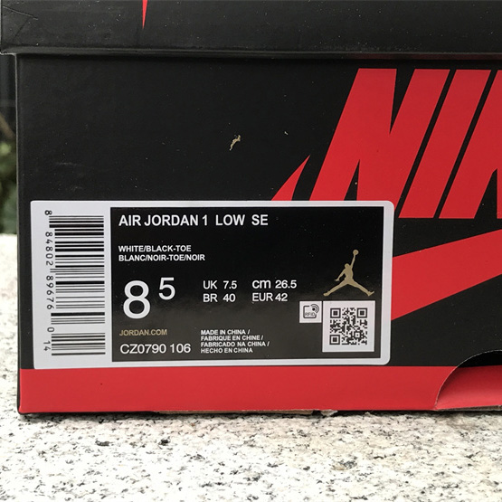 Air Jordan 1 Low OG “Black Toe” Sneaker     CZ0790-106 - DopestKickz