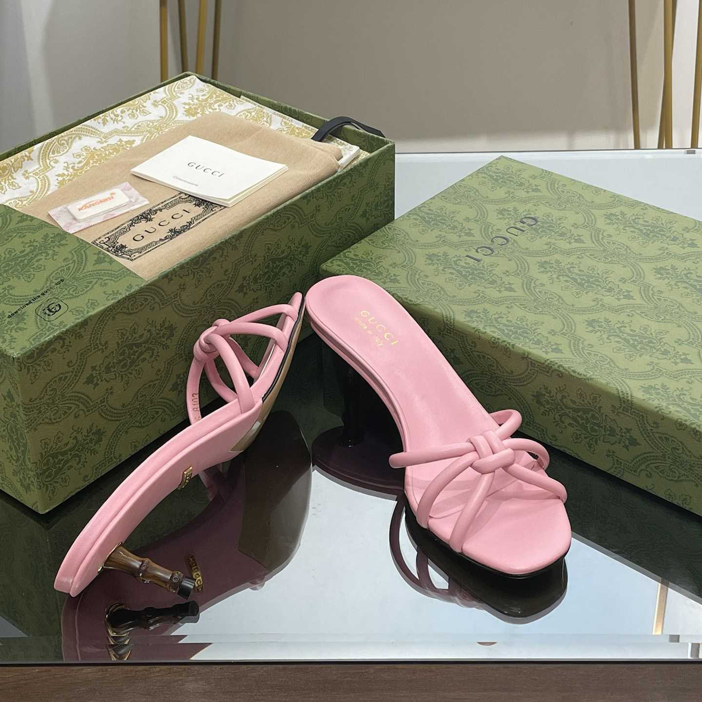 Gucci Women's Slide Sandal With Bamboo  - DopestKickz