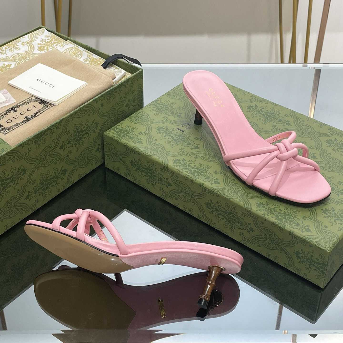 Gucci Women's Slide Sandal With Bamboo  - DopestKickz