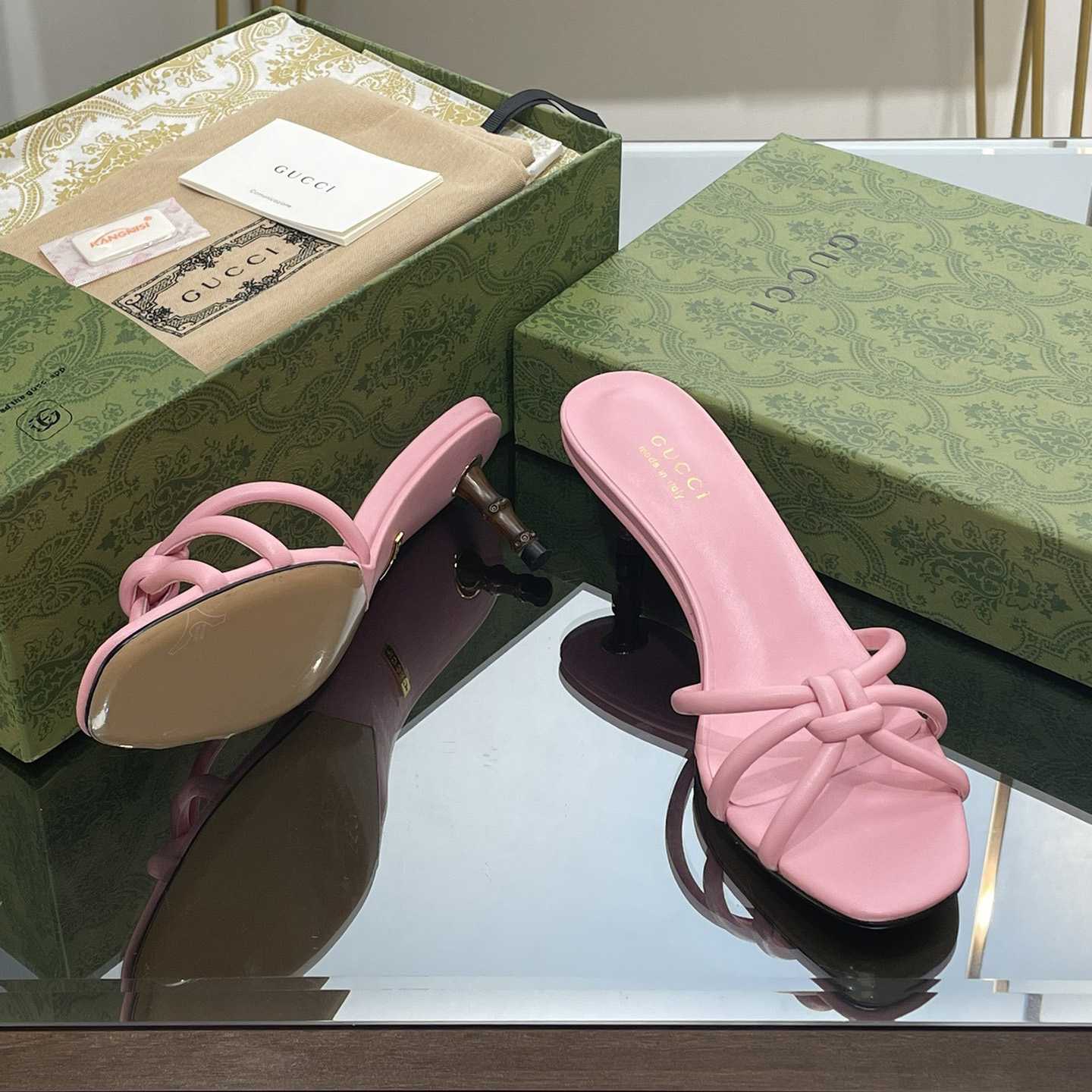 Gucci Women's Slide Sandal With Bamboo  - DopestKickz