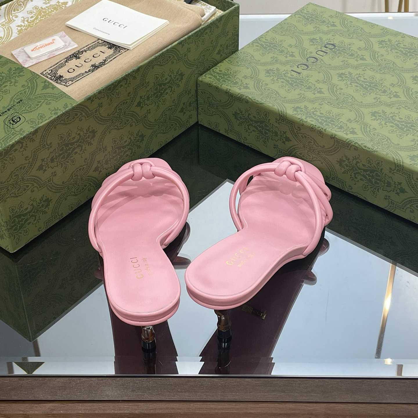 Gucci Women's Slide Sandal With Bamboo  - DopestKickz