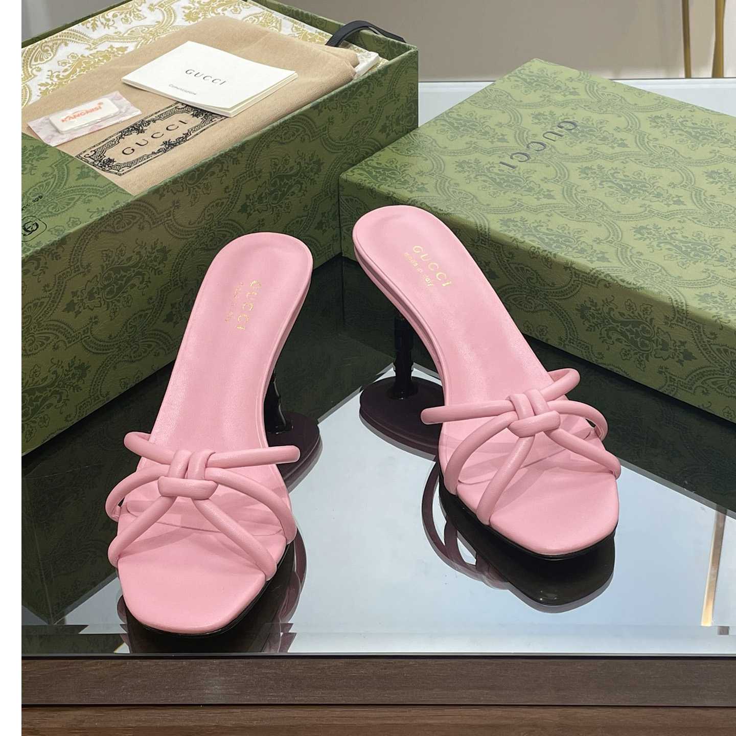 Gucci Women's Slide Sandal With Bamboo  - DopestKickz