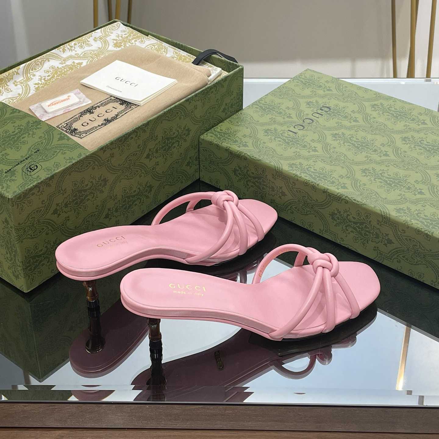 Gucci Women's Slide Sandal With Bamboo  - DopestKickz