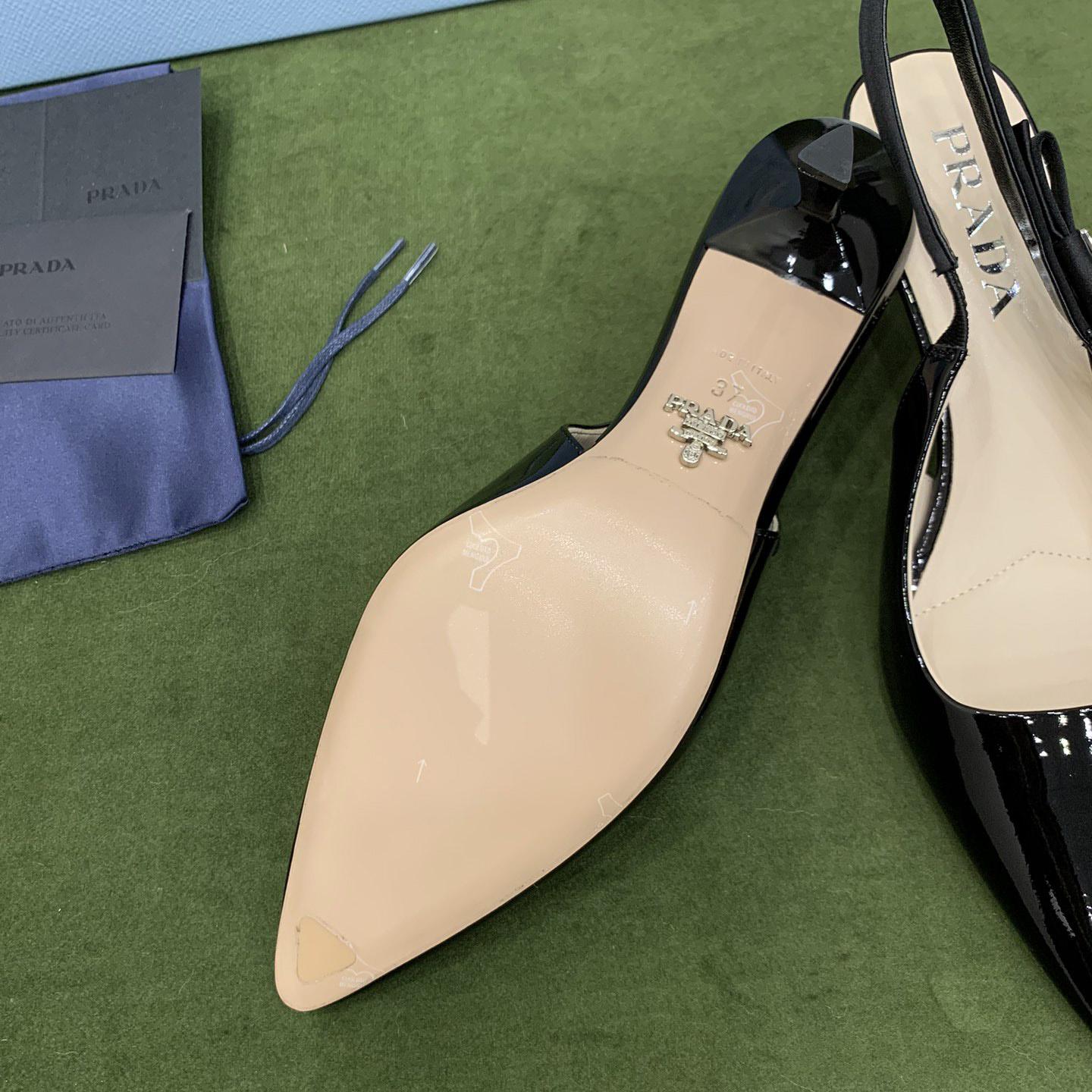 Prada Patent Leather Slingbacks - DopestKickz