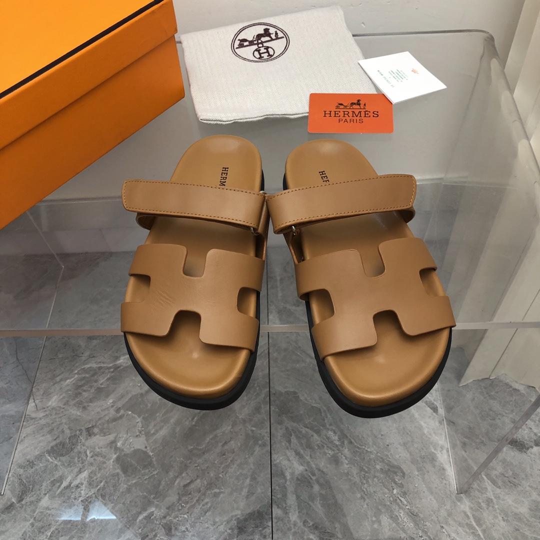 Hermes Authenticated Chypre Sandal Leather - DopestKickz