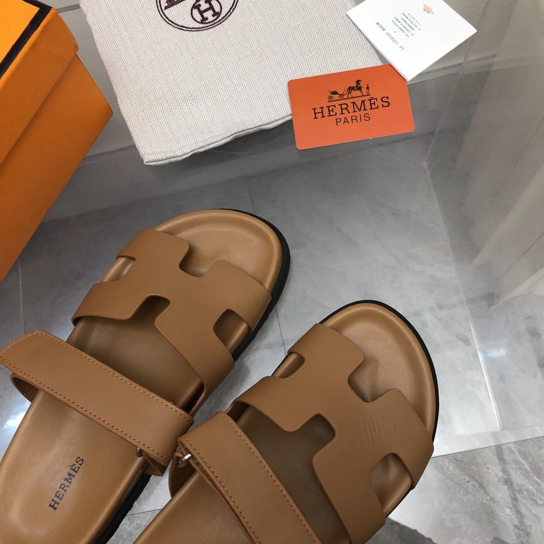 Hermes Authenticated Chypre Sandal Leather - DopestKickz