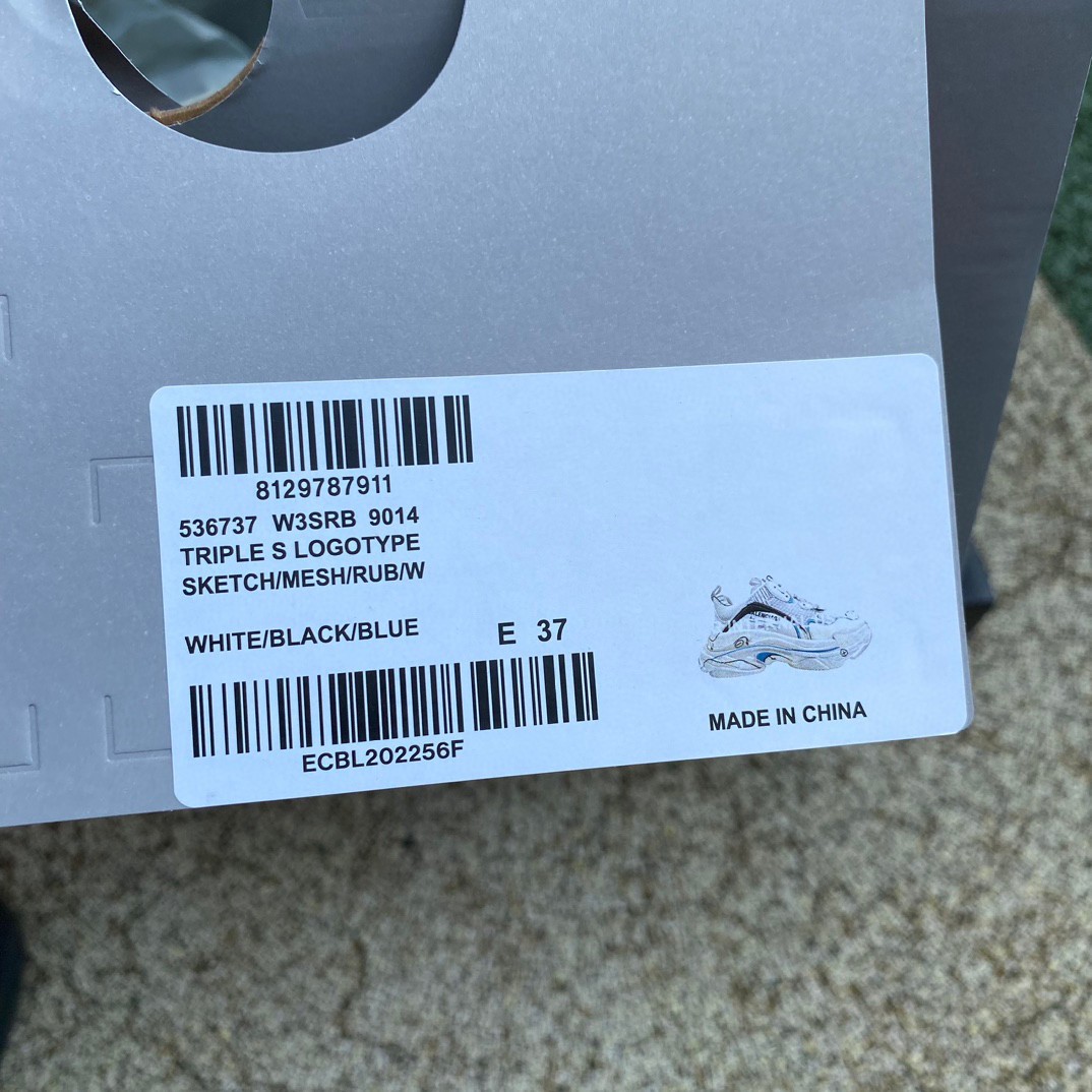 Balenciaga Triple S Sketch Sneaker In White - DopestKickz