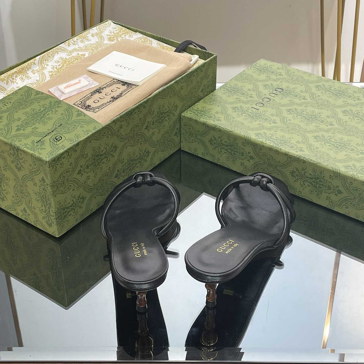 Gucci Women's Slide Sandal With Bamboo  - DopestKickz