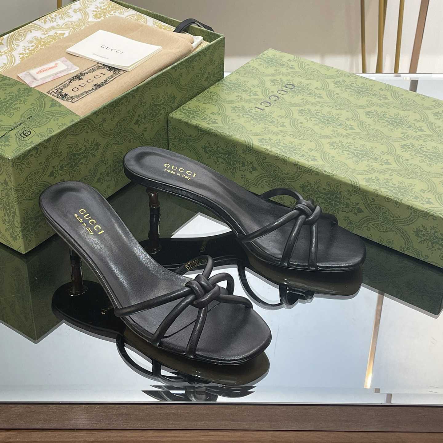 Gucci Women's Slide Sandal With Bamboo  - DopestKickz