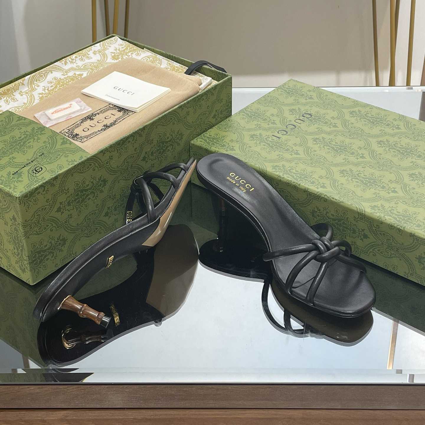 Gucci Women's Slide Sandal With Bamboo  - DopestKickz