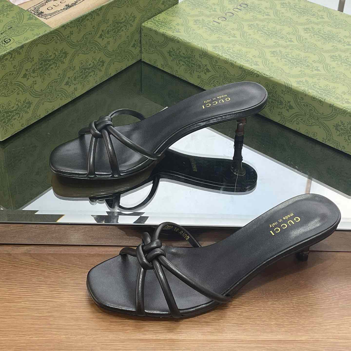 Gucci Women's Slide Sandal With Bamboo  - DopestKickz