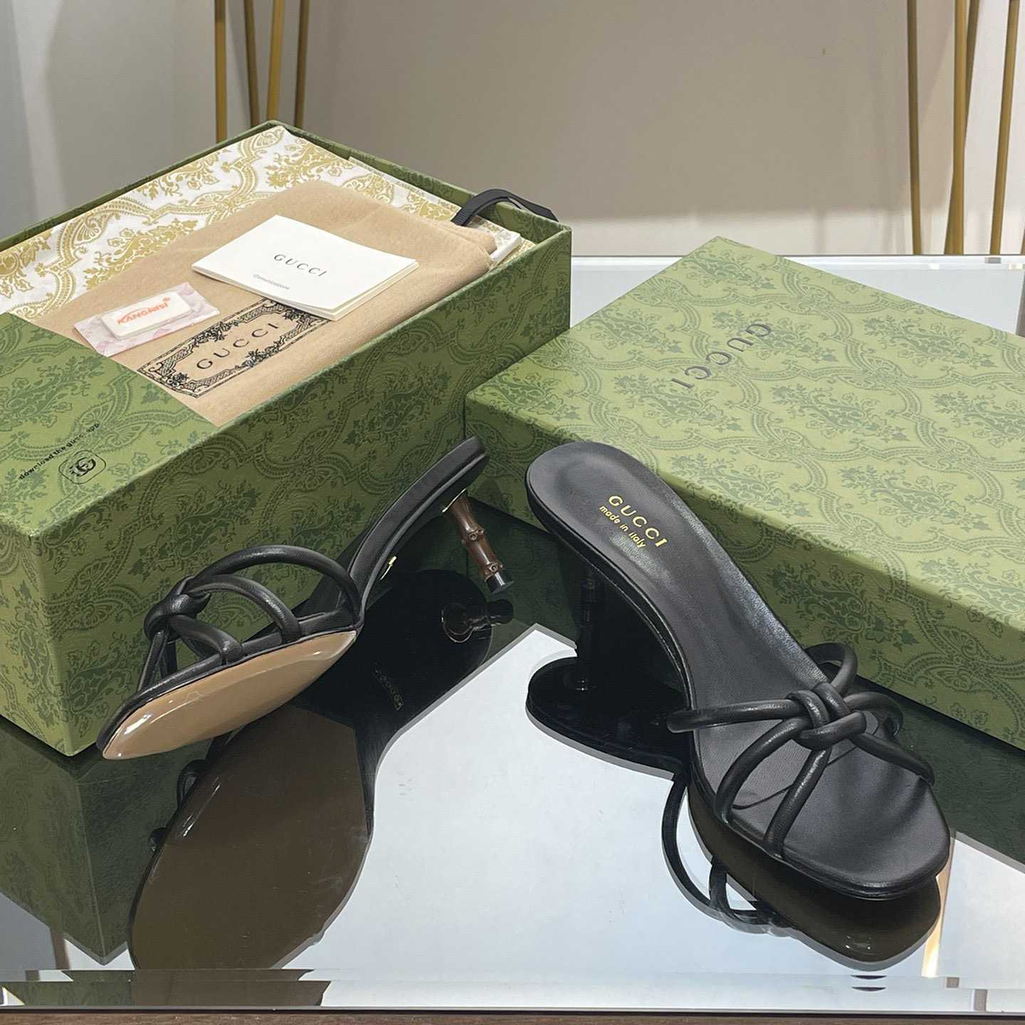 Gucci Women's Slide Sandal With Bamboo  - DopestKickz