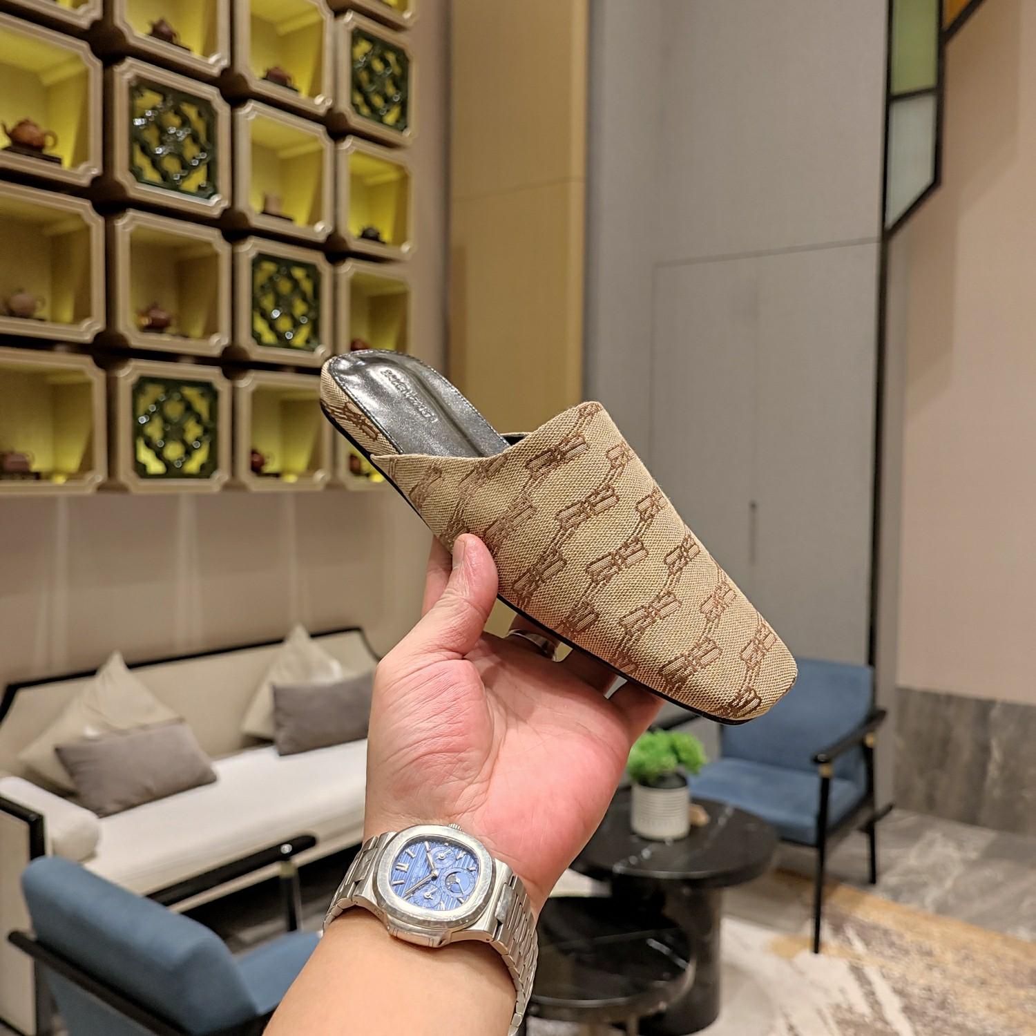 Balenciaga Women's Cosy Mule BB Monogram In Beige  - DopestKickz