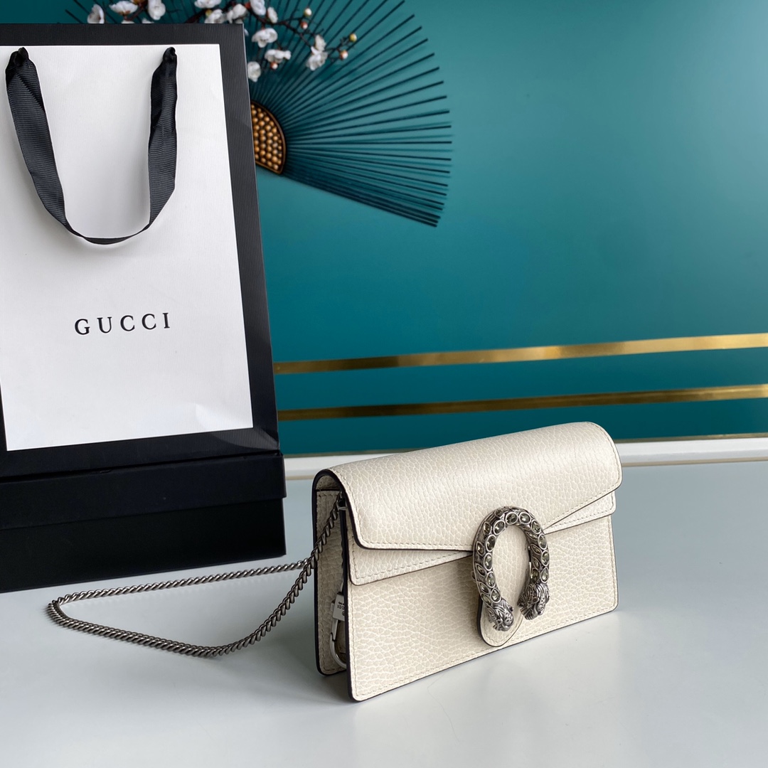 Gucci Dionysus Super Mini Leather Bag(16.5-10-4.5cm)    - DopestKickz