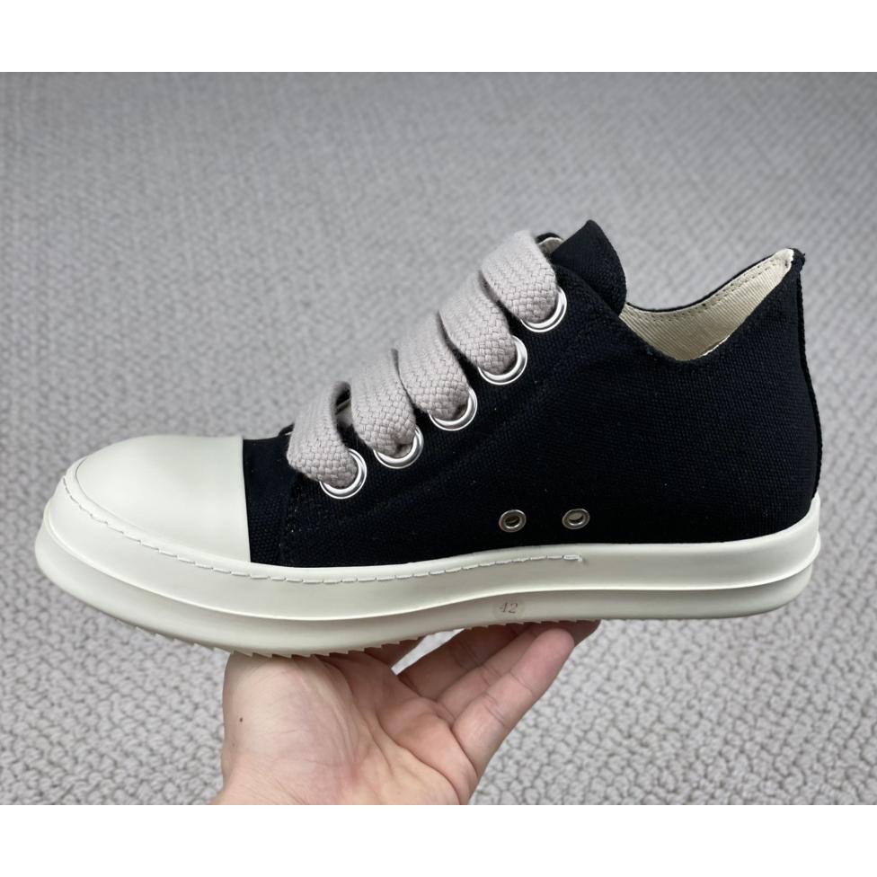 Rick Owens Canvas Low-Top Sneakers - DopestKickz