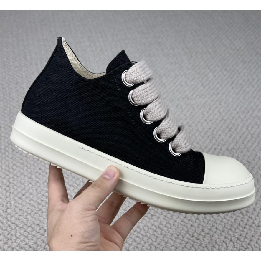 Rick Owens Canvas Low-Top Sneakers - DopestKickz