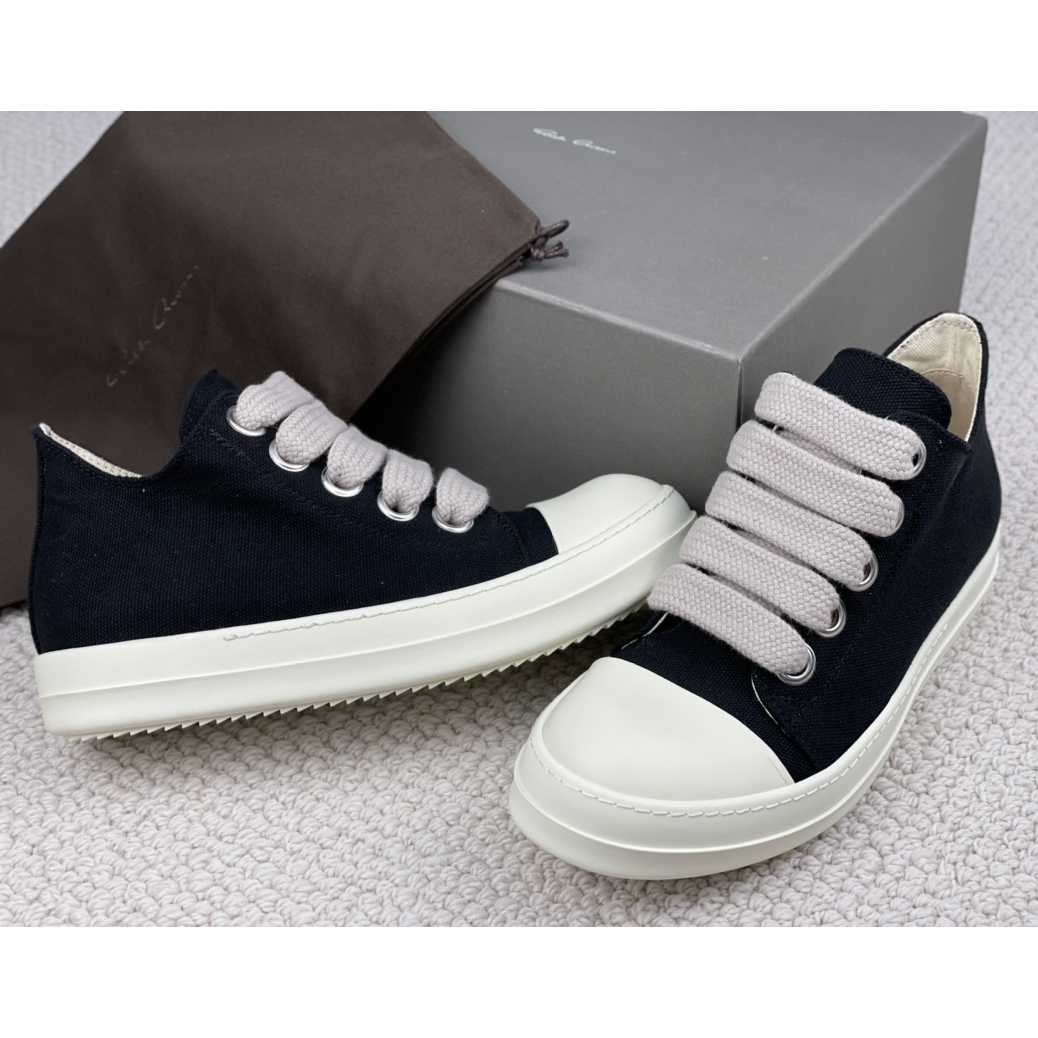 Rick Owens Canvas Low-Top Sneakers - DopestKickz