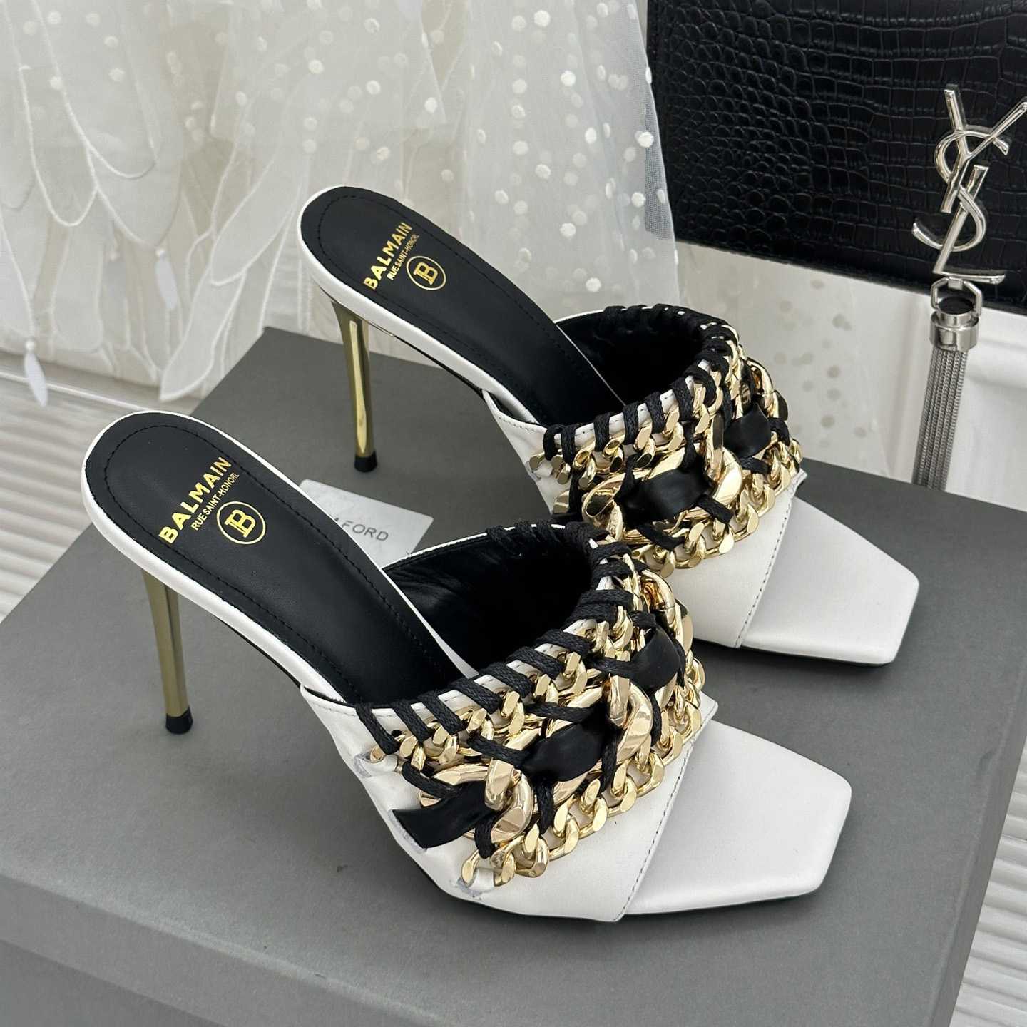 Balmain Chain-link Detail 110mm Pumps - DopestKickz