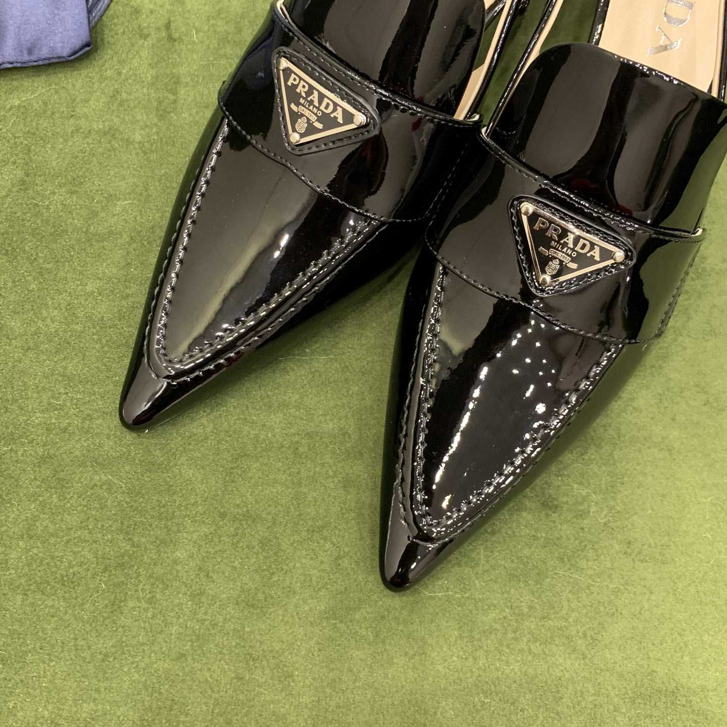 Prada Patent Leather Slingbacks - DopestKickz