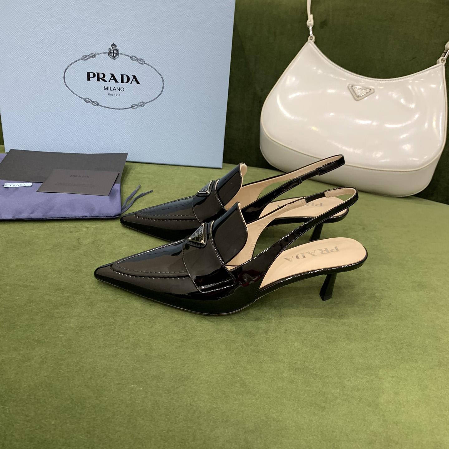 Prada Patent Leather Slingbacks - DopestKickz