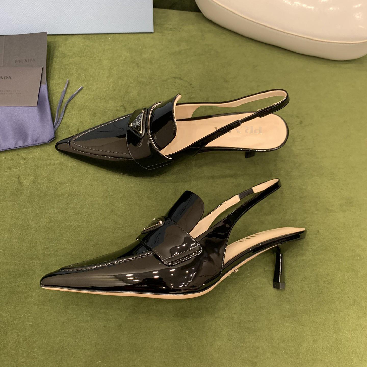 Prada Patent Leather Slingbacks - DopestKickz