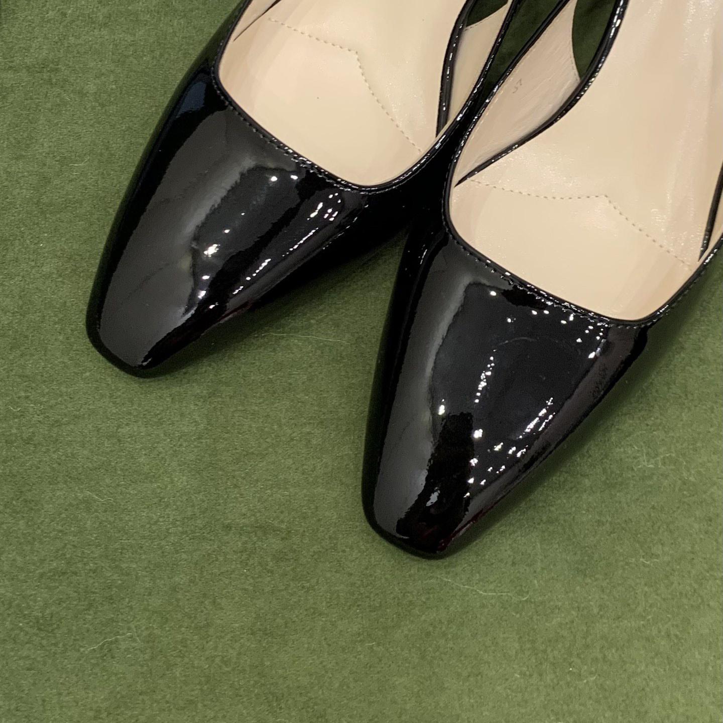 Prada Patent-leather Slingback Pumps - DopestKickz