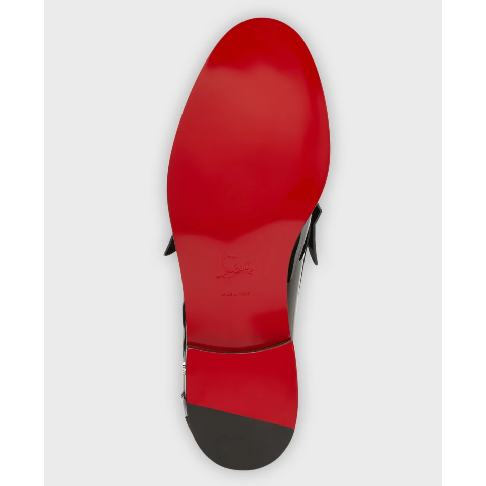 Christian Louboutin Men's No Penny Patent Leather Penny Loafers - DopestKickz