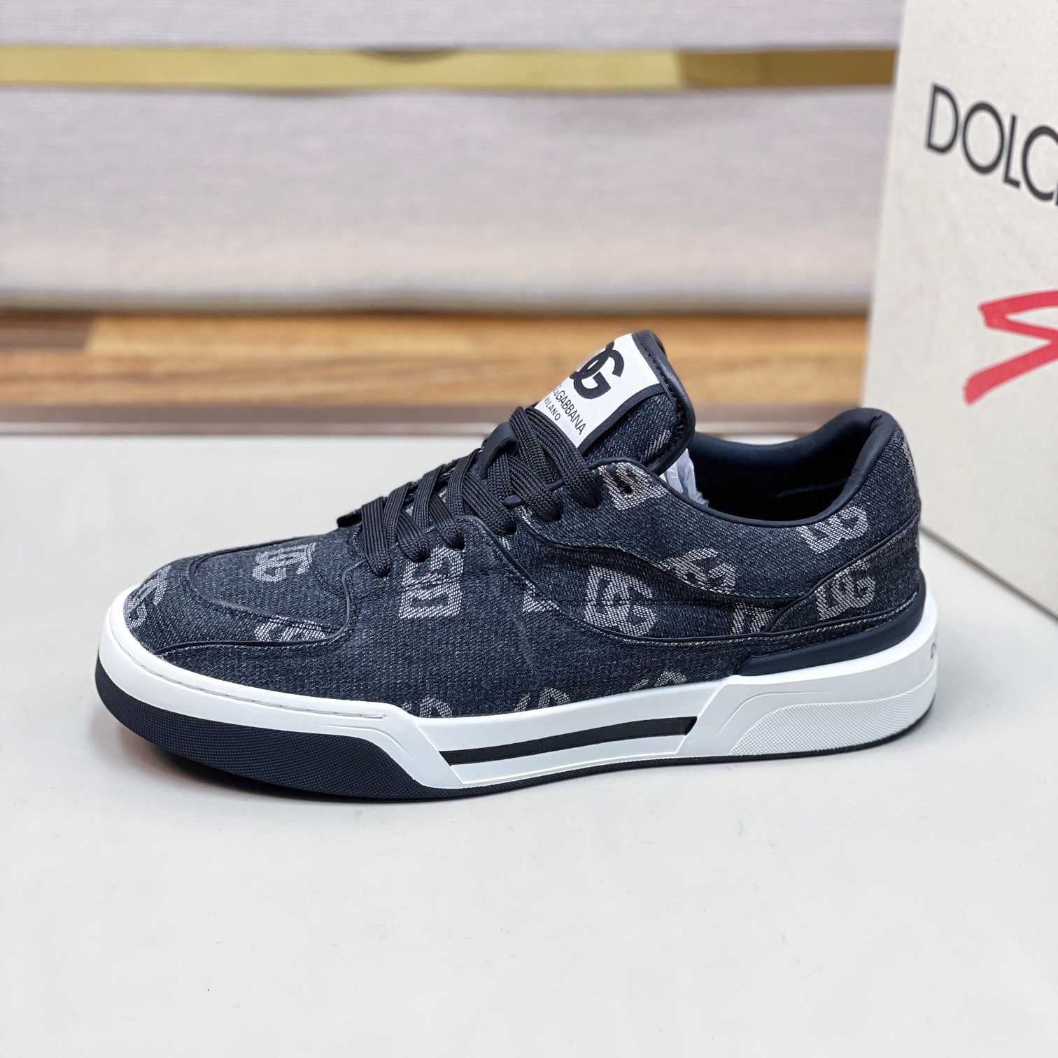 Dolce & Gabbana New Roma Sneakers With Denim Logo - DopestKickz