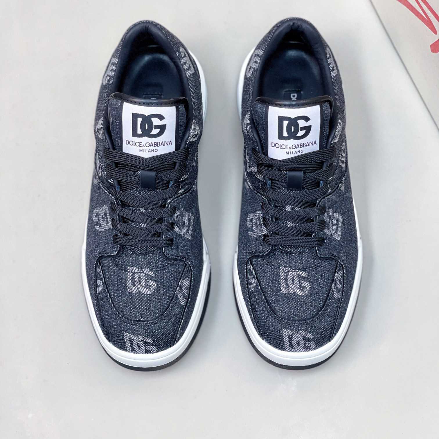 Dolce & Gabbana New Roma Sneakers With Denim Logo - DopestKickz