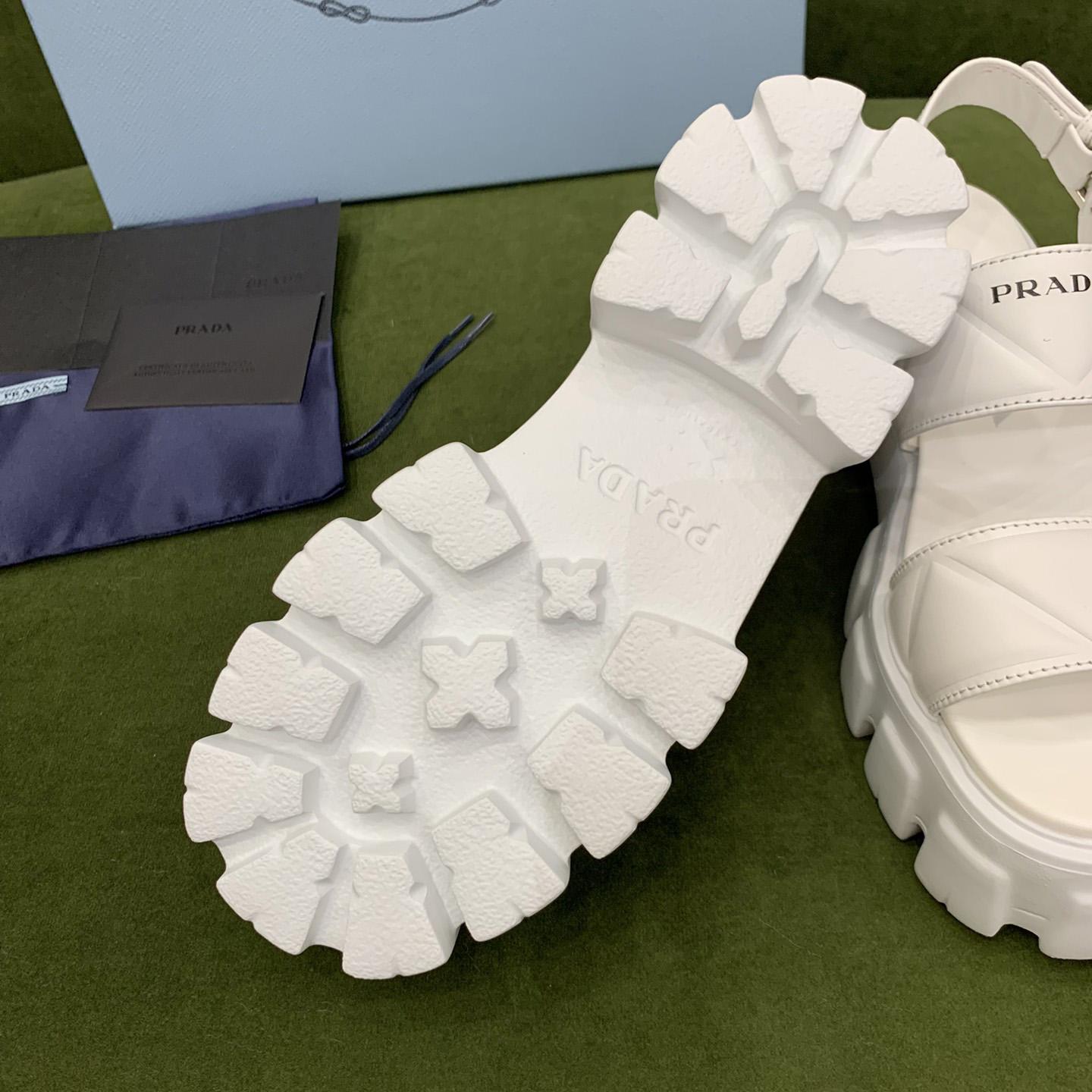 Prada Monolith Leather Sandals - DopestKickz