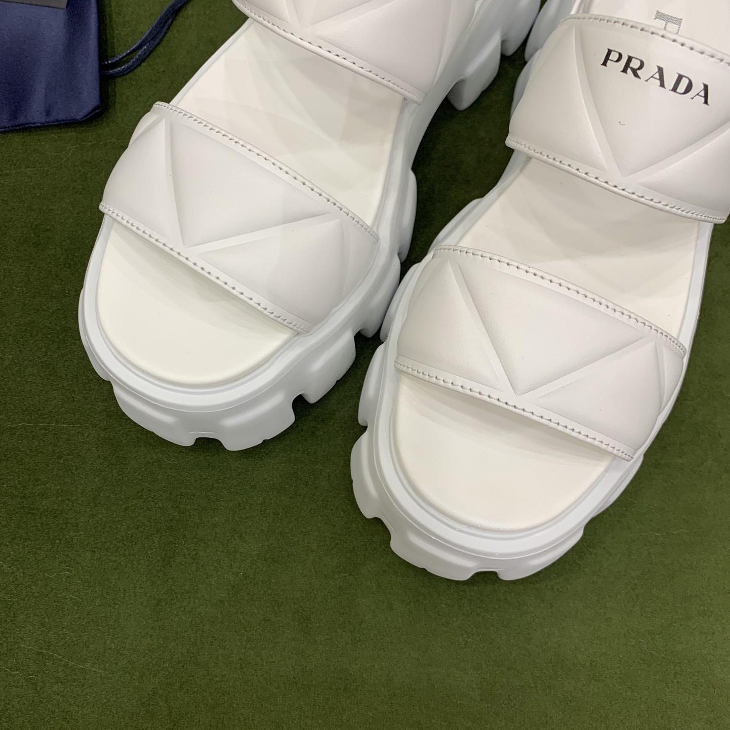 Prada Monolith Leather Sandals - DopestKickz