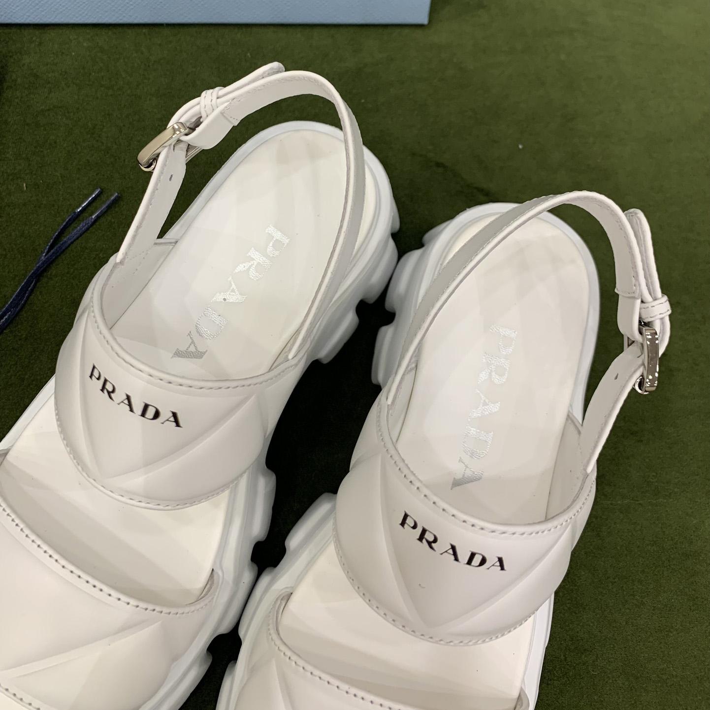 Prada Monolith Leather Sandals - DopestKickz