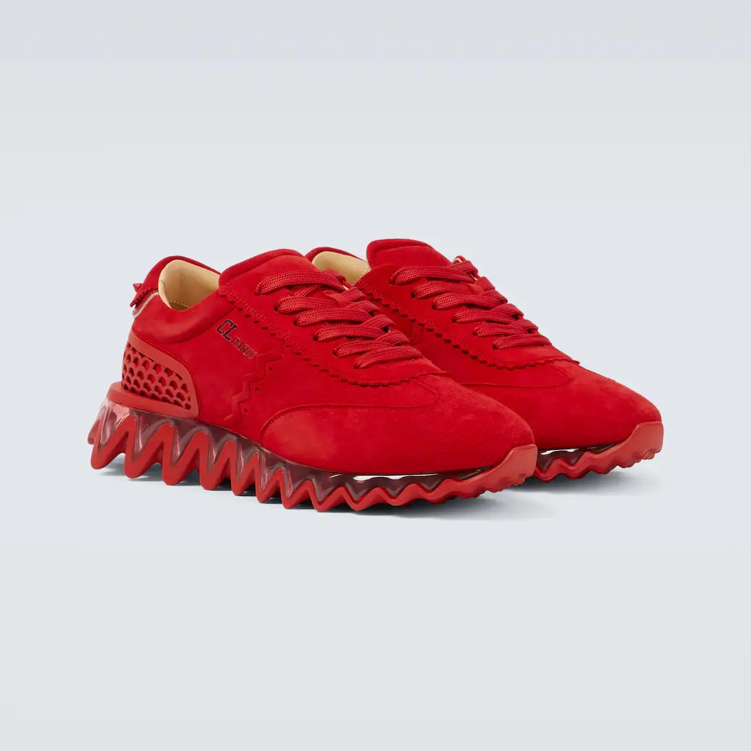 Christian Louboutin Loubishark Suede Sneakers - DopestKickz